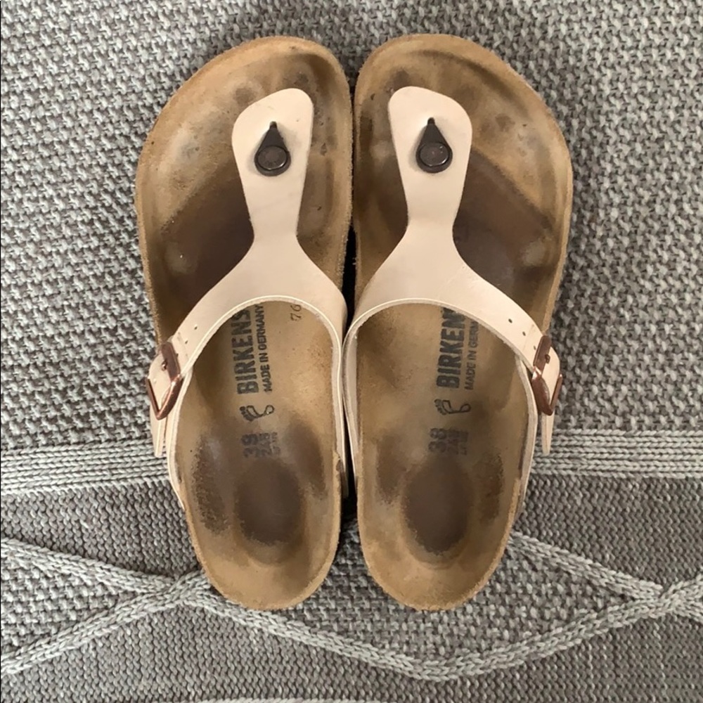 Birkenstock Gizeh size 38 Pearl White